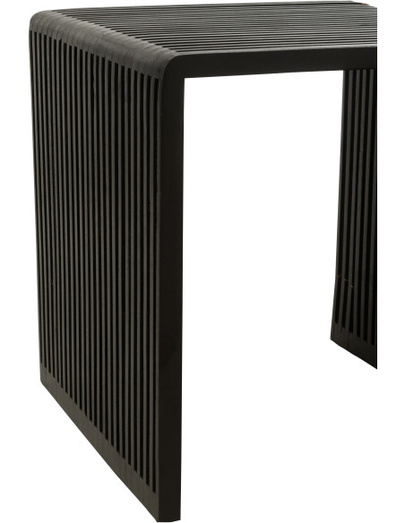 Table basse Gigogne Carrée en Bois de teck recyclé Noir Octave - 4
