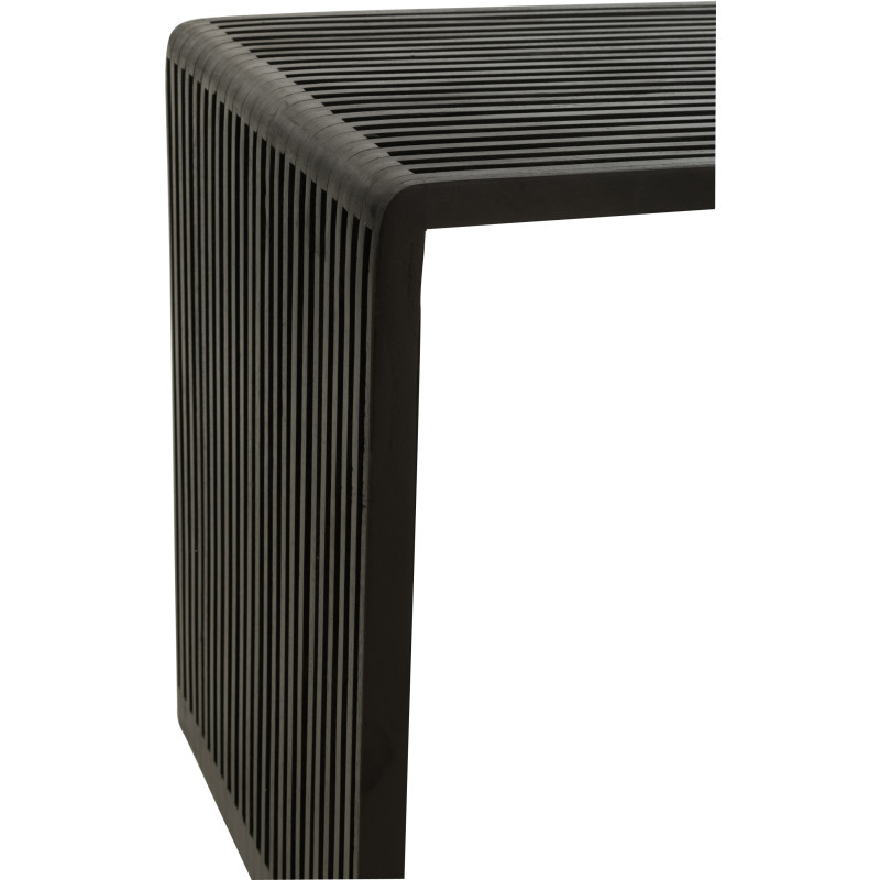 Table basse Gigogne Carrée en Bois de teck recyclé Noir Octave - 6