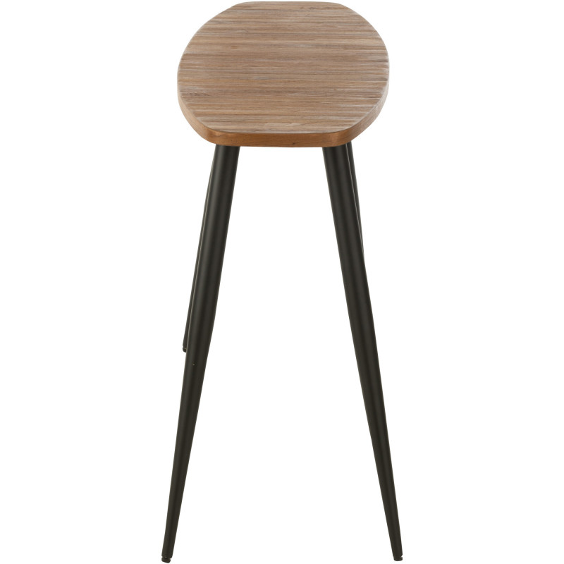 Console Ovale en Bois de teck recyclé Naturel Côme - 4