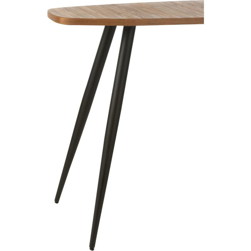 Console Ovale en Bois de teck recyclé Naturel Côme - 5