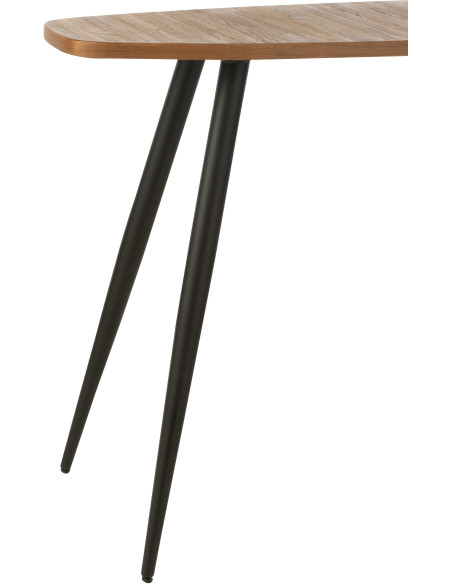 Console Ovale en Bois de teck recyclé Naturel Côme - 5