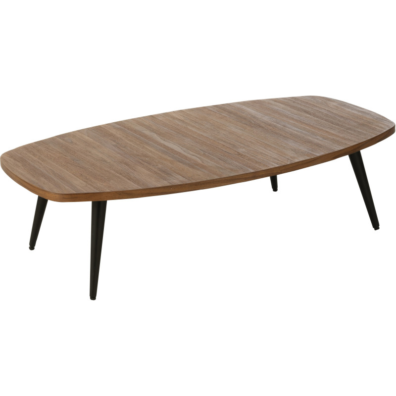 Table basse Rectangulaire en Bois de teck recyclé Naturel Côme - 1