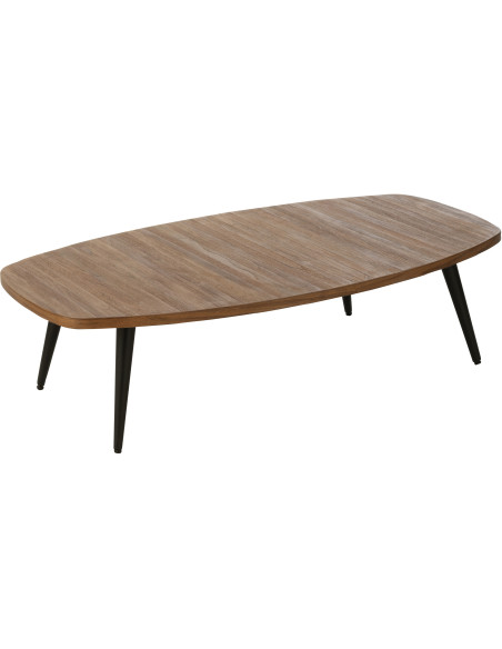 Table basse Rectangulaire en Bois de teck recyclé Naturel Côme - 1