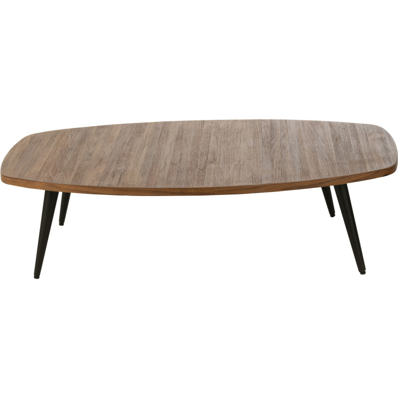 Table basse Rectangulaire en Bois de teck recyclé Naturel Côme - 3