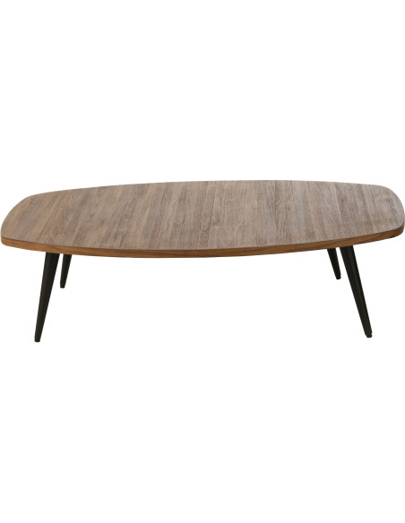 Table basse Rectangulaire en Bois de teck recyclé Naturel Côme - 3