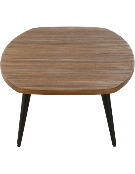 Table basse Rectangulaire en Bois de teck recyclé Naturel Côme - 4