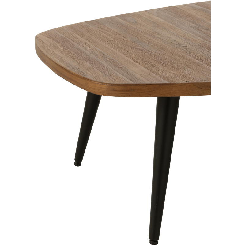 Table basse Rectangulaire en Bois de teck recyclé Naturel Côme - 5