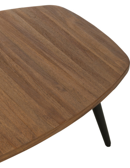 Table basse Rectangulaire en Bois de teck recyclé Naturel Côme - 6