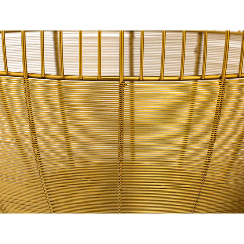 Table basse moderne Plateau amovible Ronde en Métal Doré Blanc Gris Xylen (Lot de 2) - 5