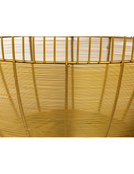 Table basse moderne Plateau amovible Ronde en Métal Doré Blanc Gris Xylen (Lot de 2) - 5