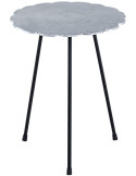 Table d’appoint ronde aluminium texturé Ø 35,5 cm argent Xevria