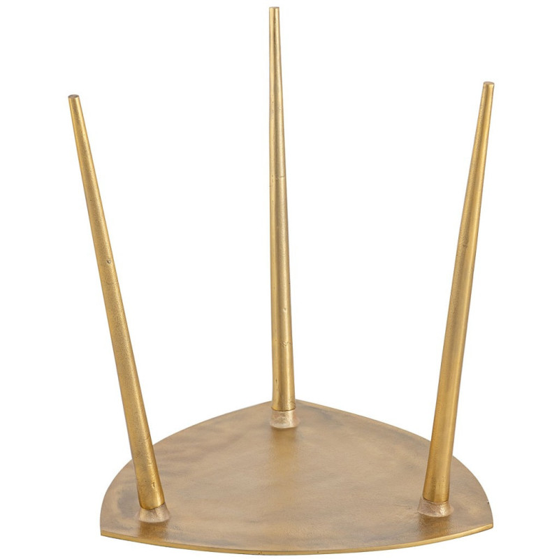 Table d'appoint moderne Triangulaire en Métal Doré Vieilli Mirlae - 4