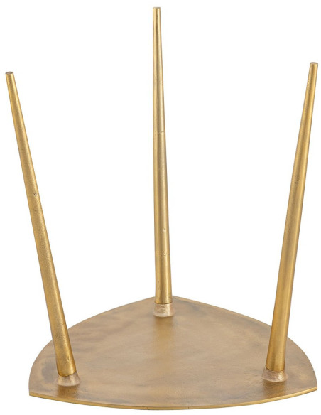 Table d'appoint moderne Triangulaire en Métal Doré Vieilli Mirlae - 4