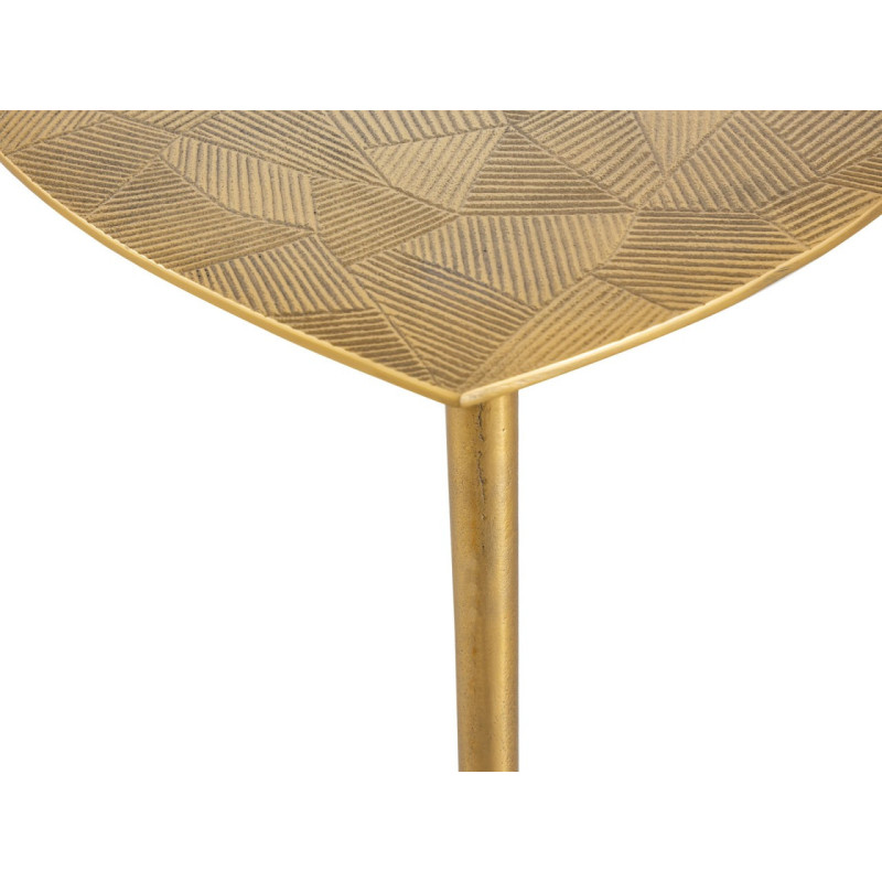 Table d'appoint moderne Triangulaire en Métal Doré Vieilli Mirlae - 5