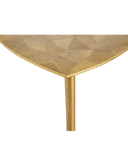 Table d'appoint moderne Triangulaire en Métal Doré Vieilli Mirlae - 5