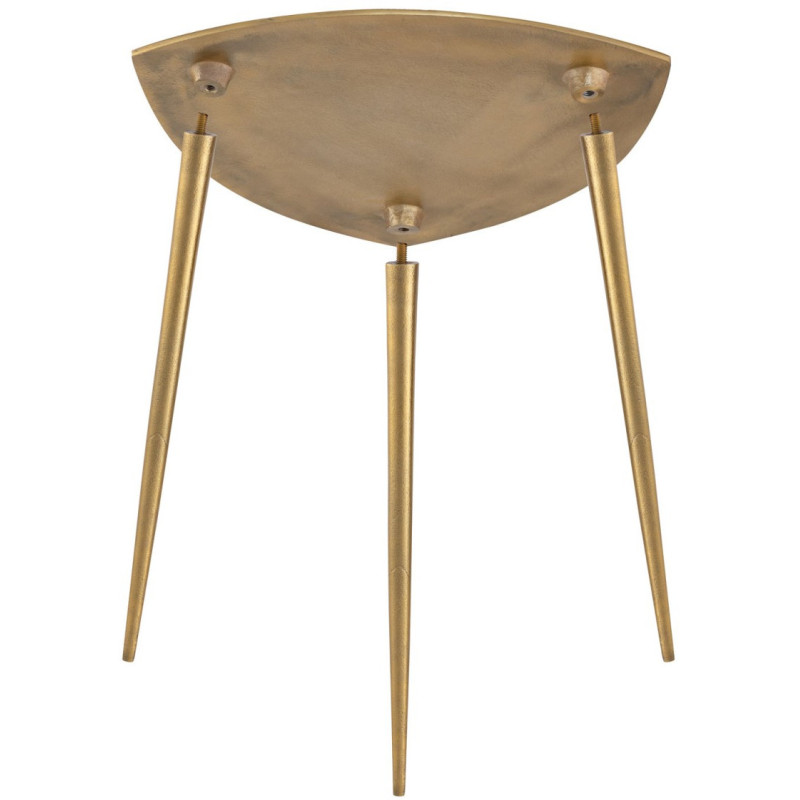 Table d'appoint moderne Triangulaire en Métal Doré Vieilli Mirlae - 7