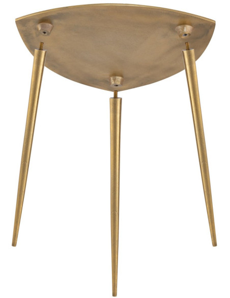 Table d'appoint moderne Triangulaire en Métal Doré Vieilli Mirlae - 7