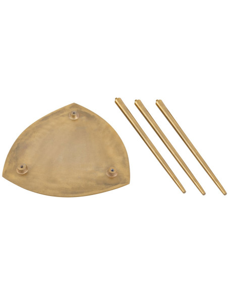 Table d'appoint moderne Triangulaire en Métal Doré Vieilli Mirlae - 8