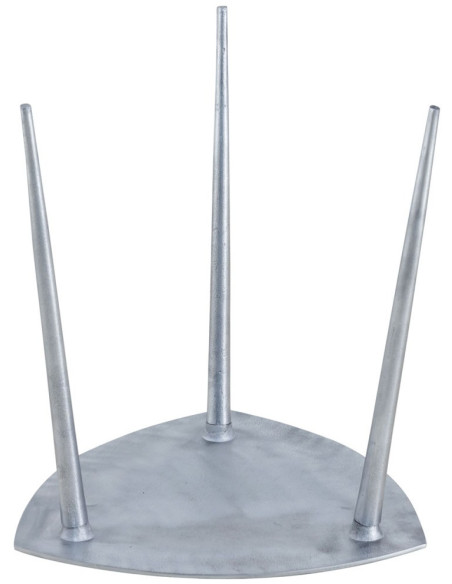 Table d'appoint moderne Triangulaire en Métal Argenté Vieilli Mirlae - 4