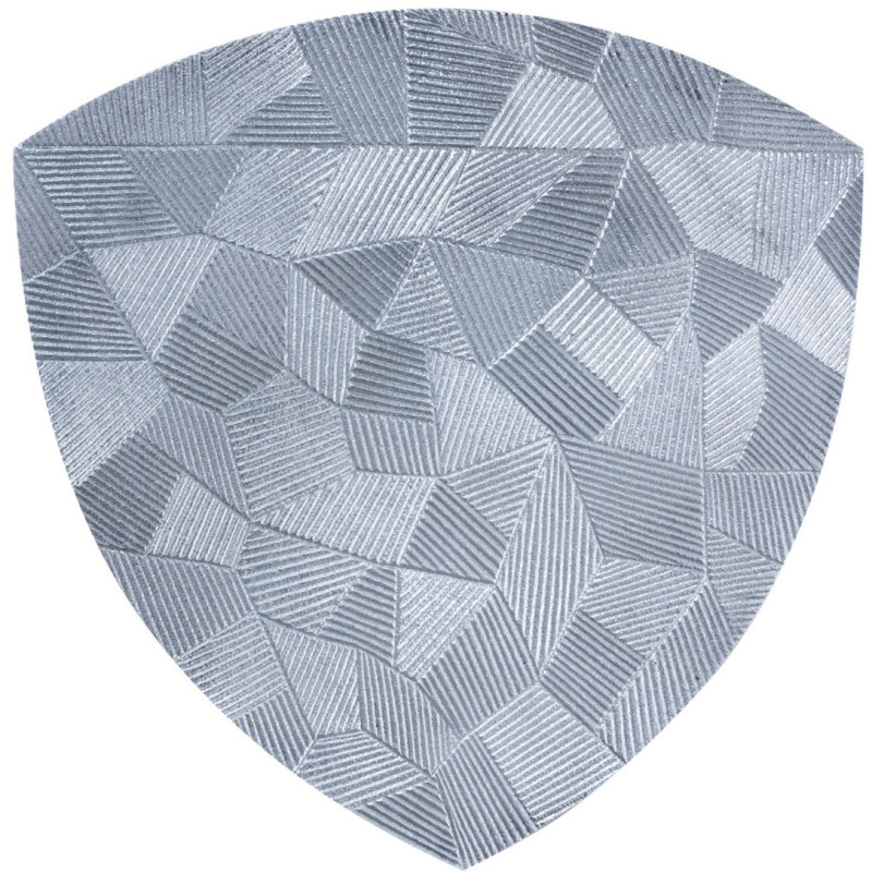 Table d'appoint moderne Triangulaire en Métal Argenté Vieilli Mirlae - 6