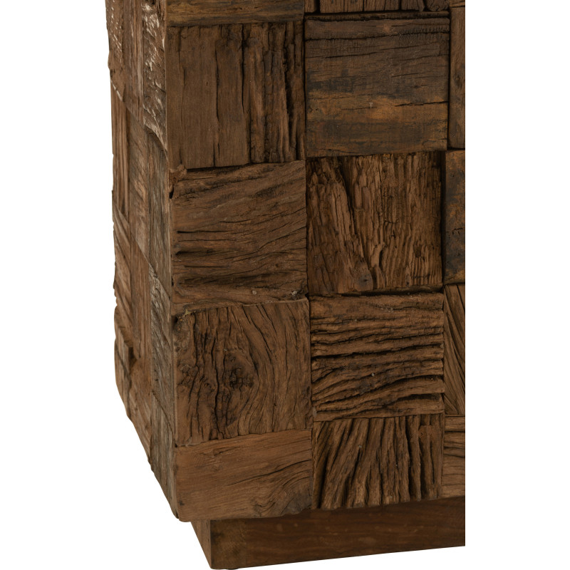 Sellette haute Hauteur 105 cm Carrée en Bois Naturel Woody J-Line - 2