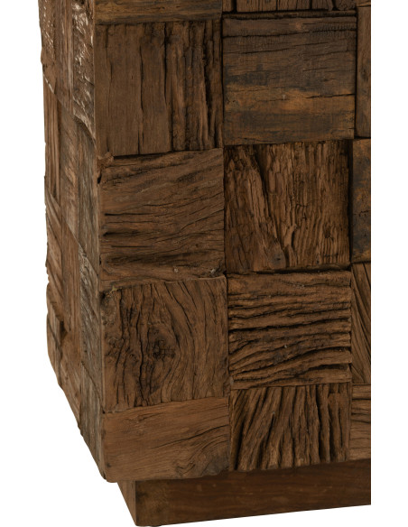 Sellette haute Hauteur 105 cm Carrée en Bois Naturel Woody J-Line - 2