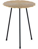 Table d’appoint ronde aluminium texturé Ø 35,5 cm doré Xevria