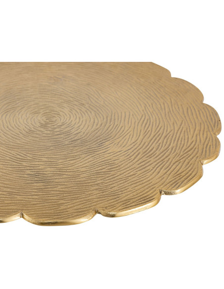 Table d'appoint originale Fleur Ronde en Métal Doré Noir Vieilli Xevria - 5