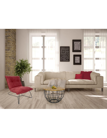 Table basse moderne Ronde en Bois de manguier massif Marron tabac Métal Noir Melyra - 3