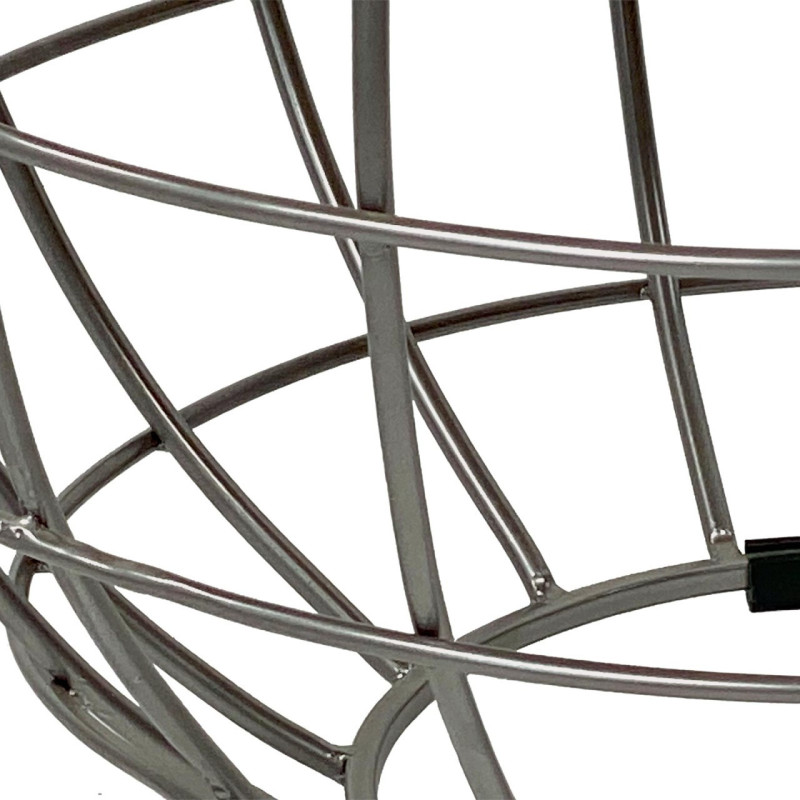 Table basse moderne Ronde en Bois de manguier massif Marron blanchi Métal Gris Melyra - 6