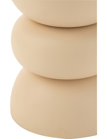 Table d'appoint Ronde en Métal Beige Lise - 2