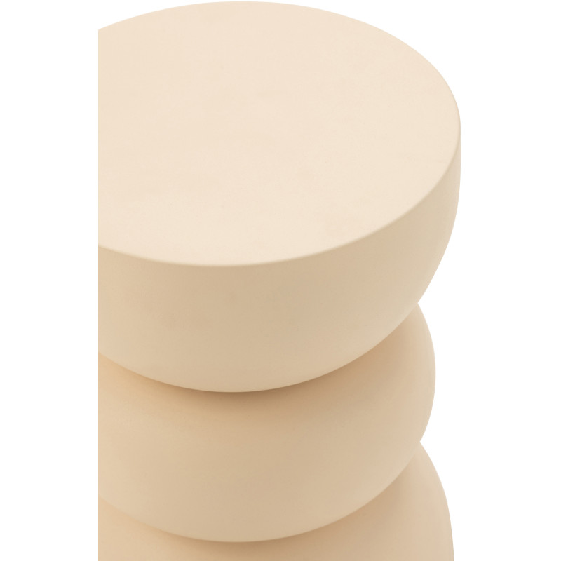 Table d'appoint Ronde en Métal Beige Lise - 3