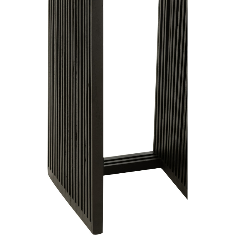 Sellette haute Gigogne Carrée en Bois de teck recyclé Noir Octave - 6