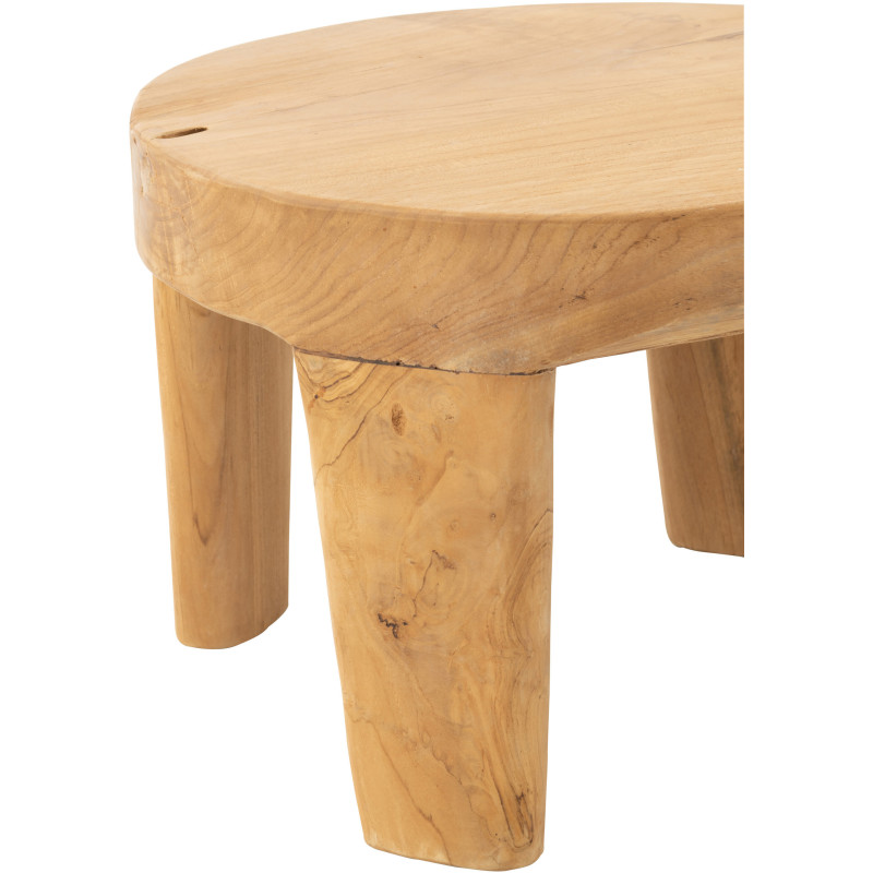 Table basse Gigogne Ronde en Bois de teck Naturel Maelie - 3