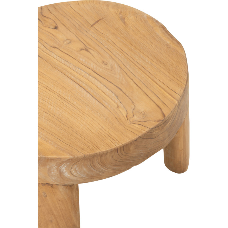 Table basse Gigogne Ronde en Bois de teck Naturel Maelie - 4