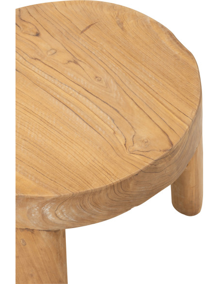 Table basse Gigogne Ronde en Bois de teck Naturel Maelie - 4