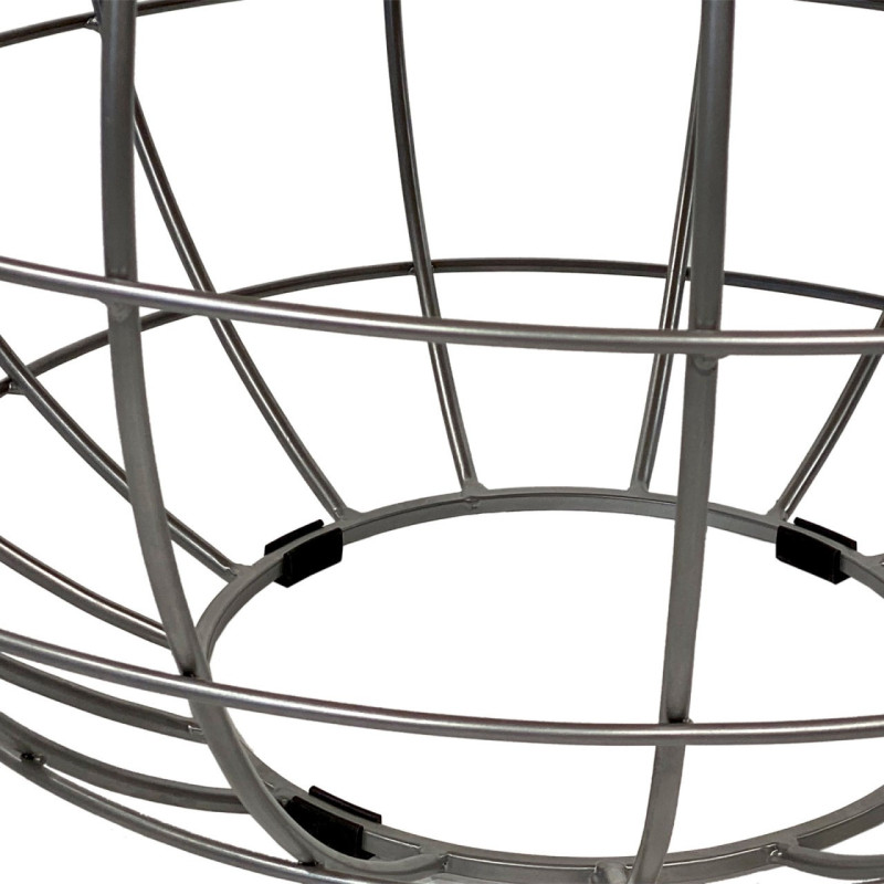 Table basse moderne Ronde en Bois de manguier massif Marron blanchi Métal Gris Velron - 8