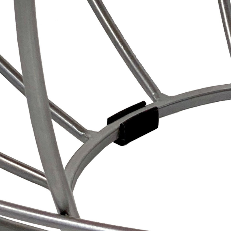 Table basse moderne Ronde en Bois de manguier massif Marron blanchi Métal Gris Velron - 9