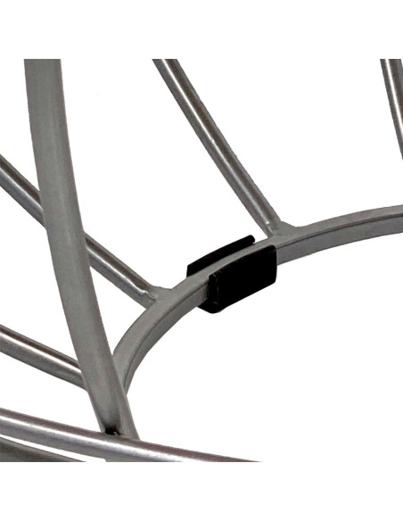 Table basse moderne Ronde en Bois de manguier massif Marron blanchi Métal Gris Velron - 9