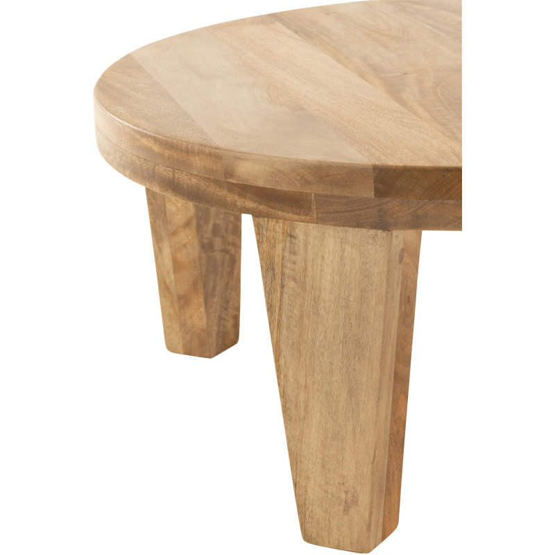 Table basse Ronde en Bois de manguier Naturel Sihem - 3