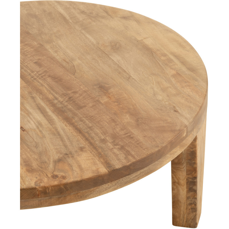 Table basse Ronde en Bois de manguier Naturel Sihem - 4