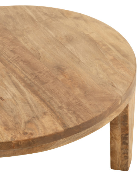 Table basse Ronde en Bois de manguier Naturel Sihem - 4