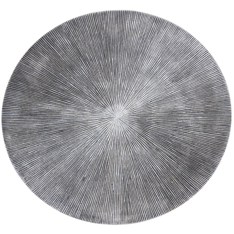 Table basse moderne gigogne Ronde en Métal Argenté Noir Vexira - 6