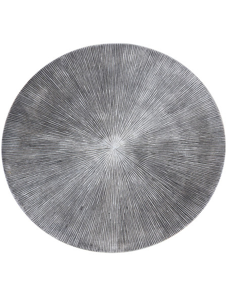 Table basse moderne gigogne Ronde en Métal Argenté Noir Vexira - 6