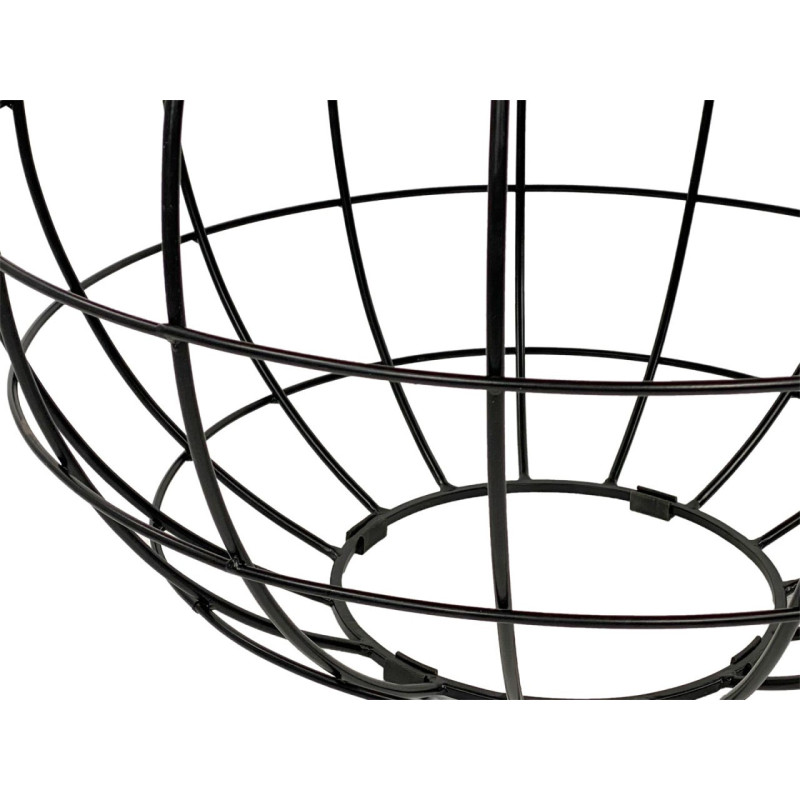 Table basse moderne Ronde en Bois de manguier massif Marron tabac Métal Noir Velron - 6