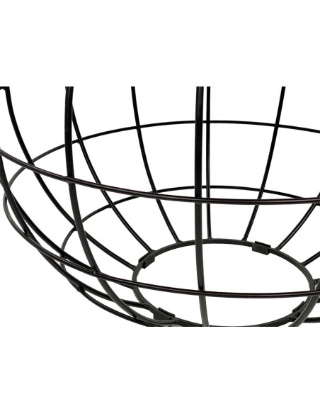 Table basse moderne Ronde en Bois de manguier massif Marron tabac Métal Noir Velron - 6