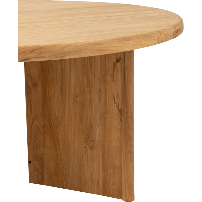 Table à manger Ronde 4 personnes en Bois de teck Naturel Maelie - 6