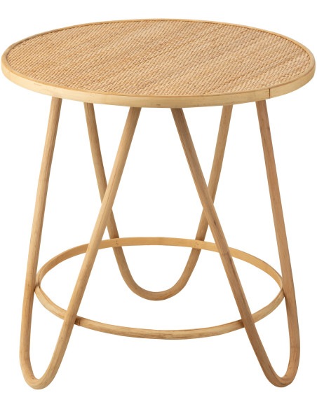 Table d'appoint Ronde en Rotin Naturel Bahia - 1