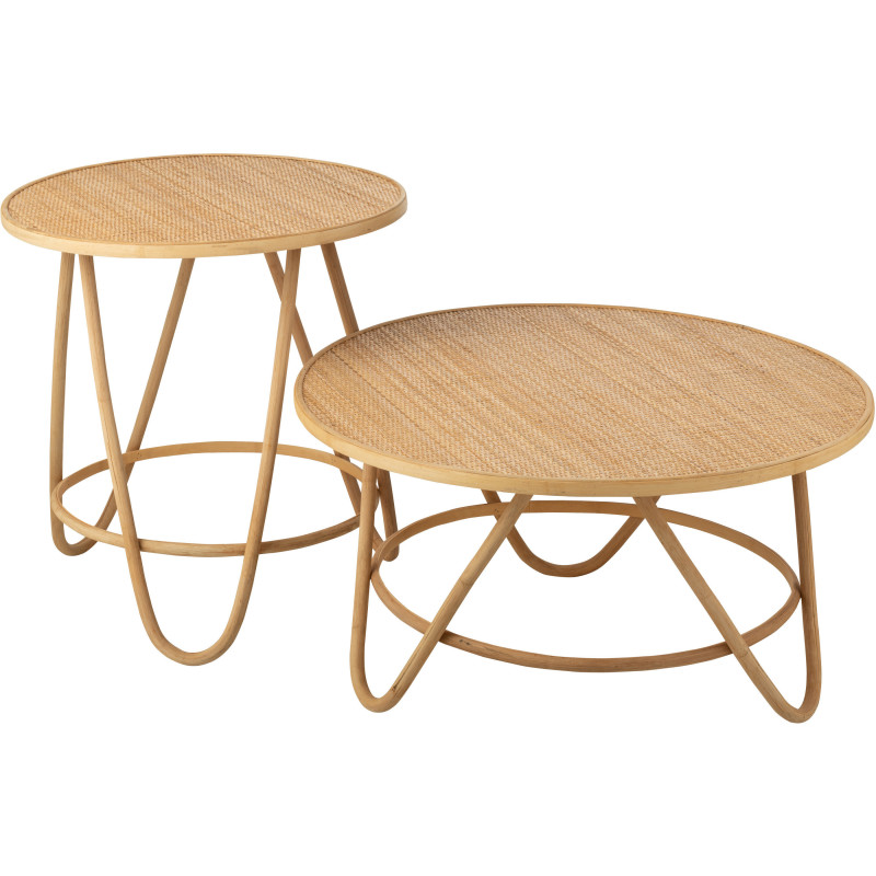 Table d'appoint Ronde en Rotin Naturel Bahia - 4