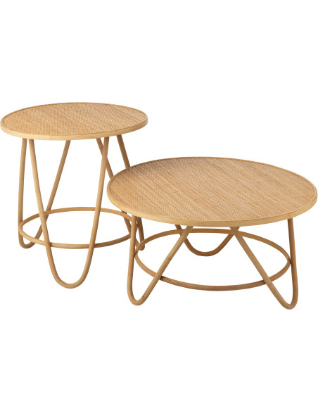 Table d'appoint Ronde en Rotin Naturel Bahia - 4